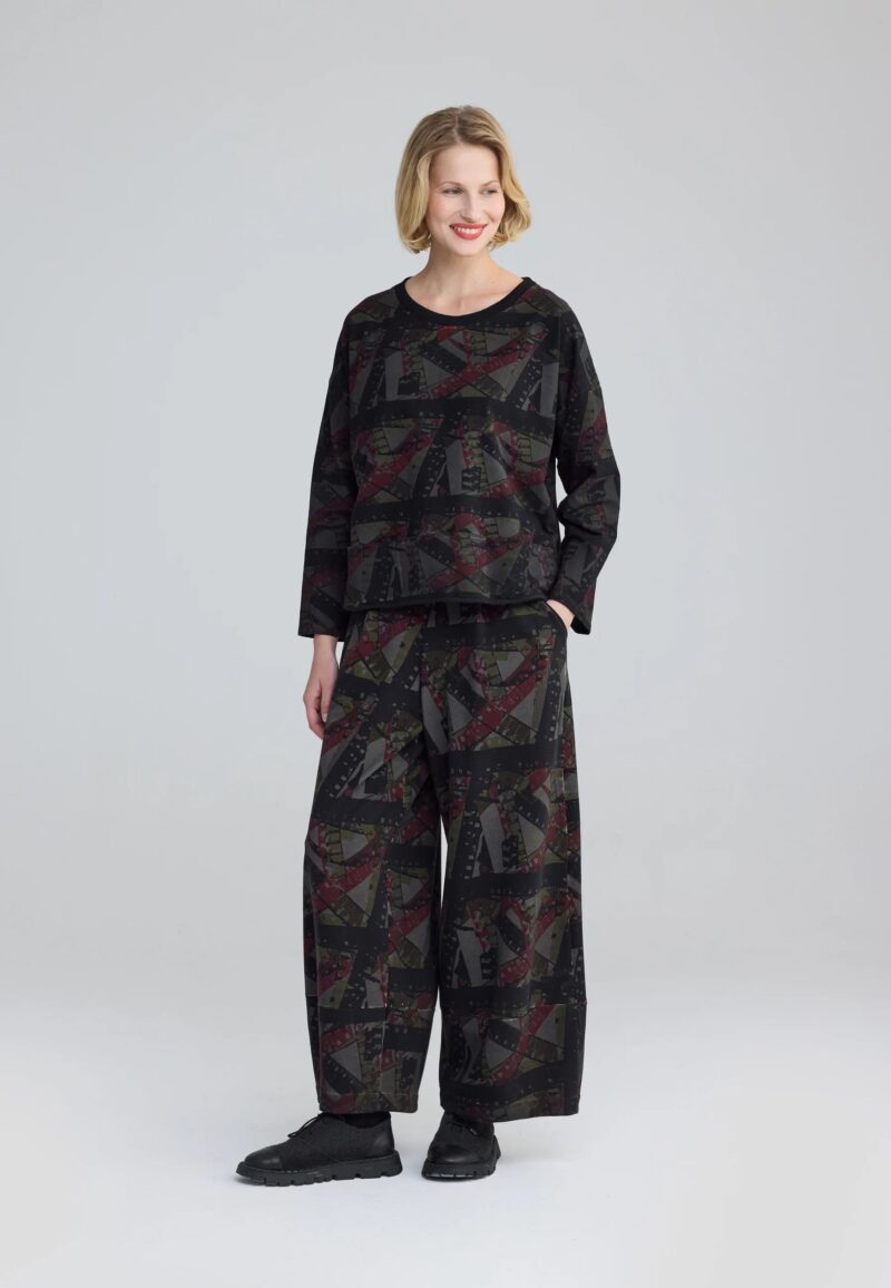 Luukaa 25K202 Smoky Print Fiona Voluminous Balloon Pant