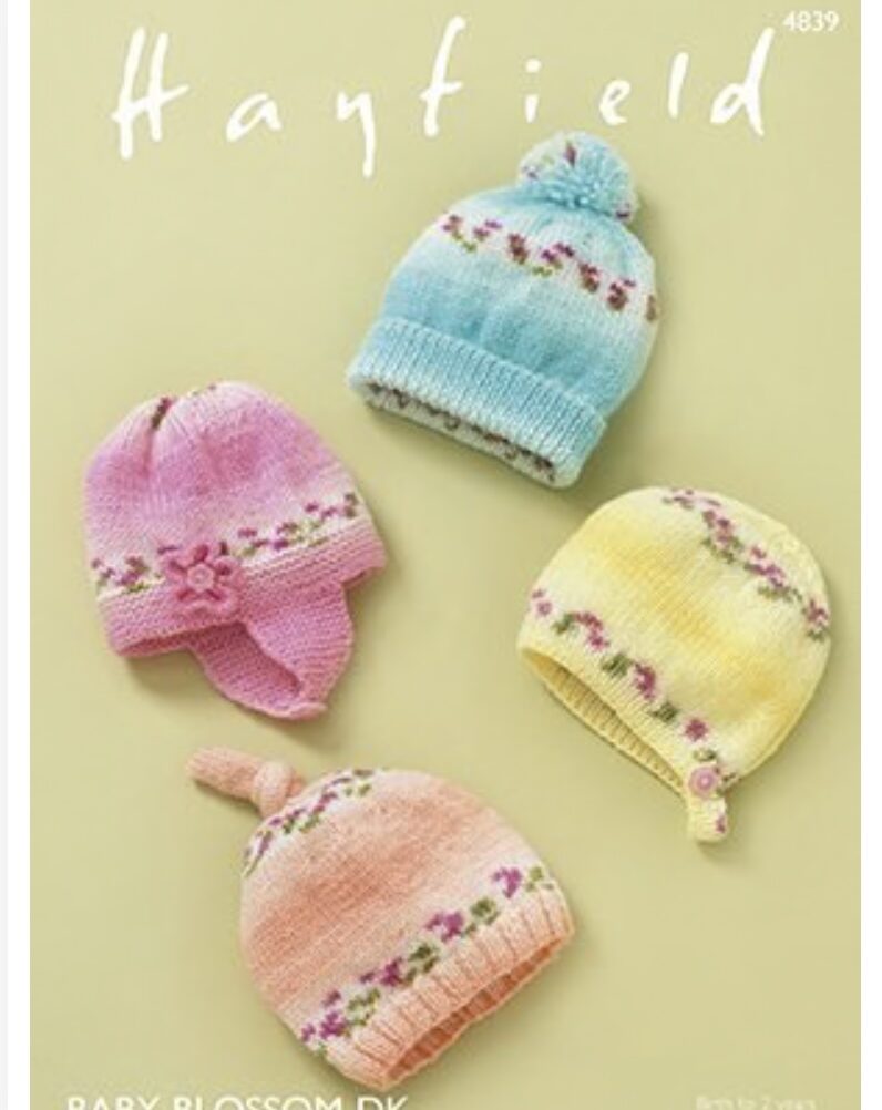 Hayfield Baby Blossom DK Hat Pattern
