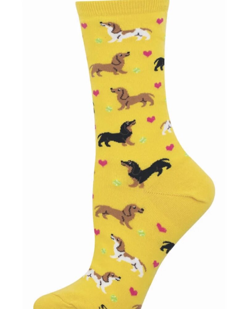Socksmith Doxie Love Yellow