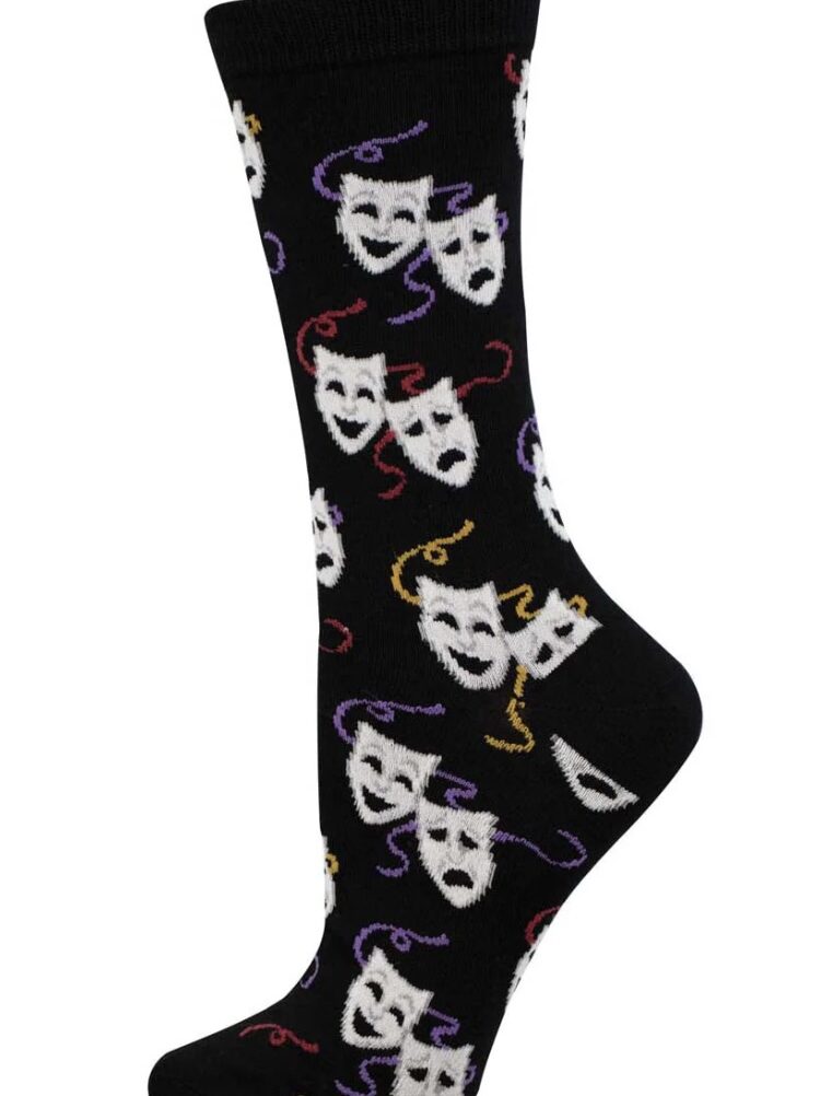 Socksmith Bamboo Theater Masks Black