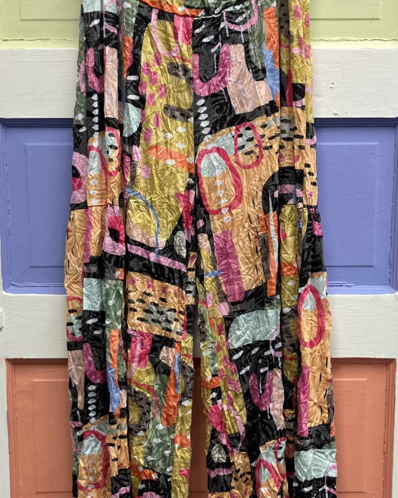 Shana 26044 Printed Palazzo Pant Warm