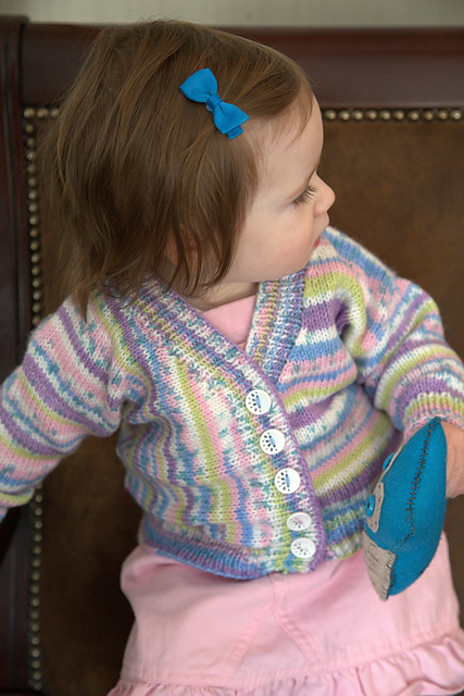 Plymouth Dreambaby Dk Paintpot Multi Direction Cardigan Pattern