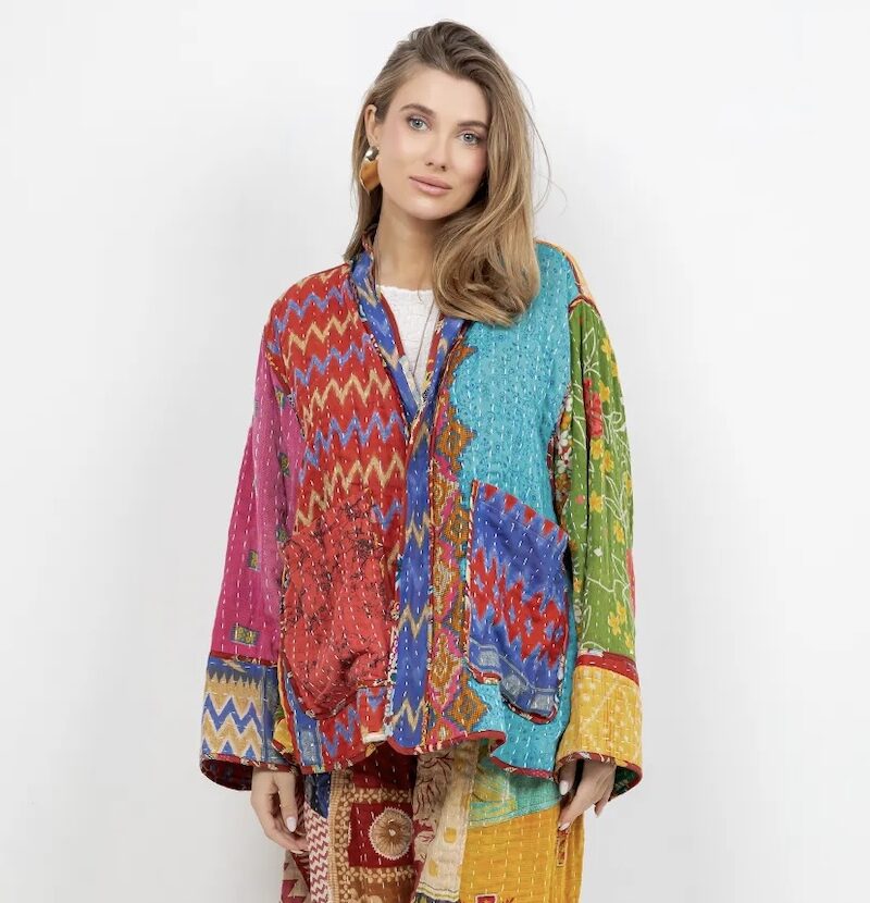 Sterling Styles 6179 Reversible Short Kimono Jacket O/S