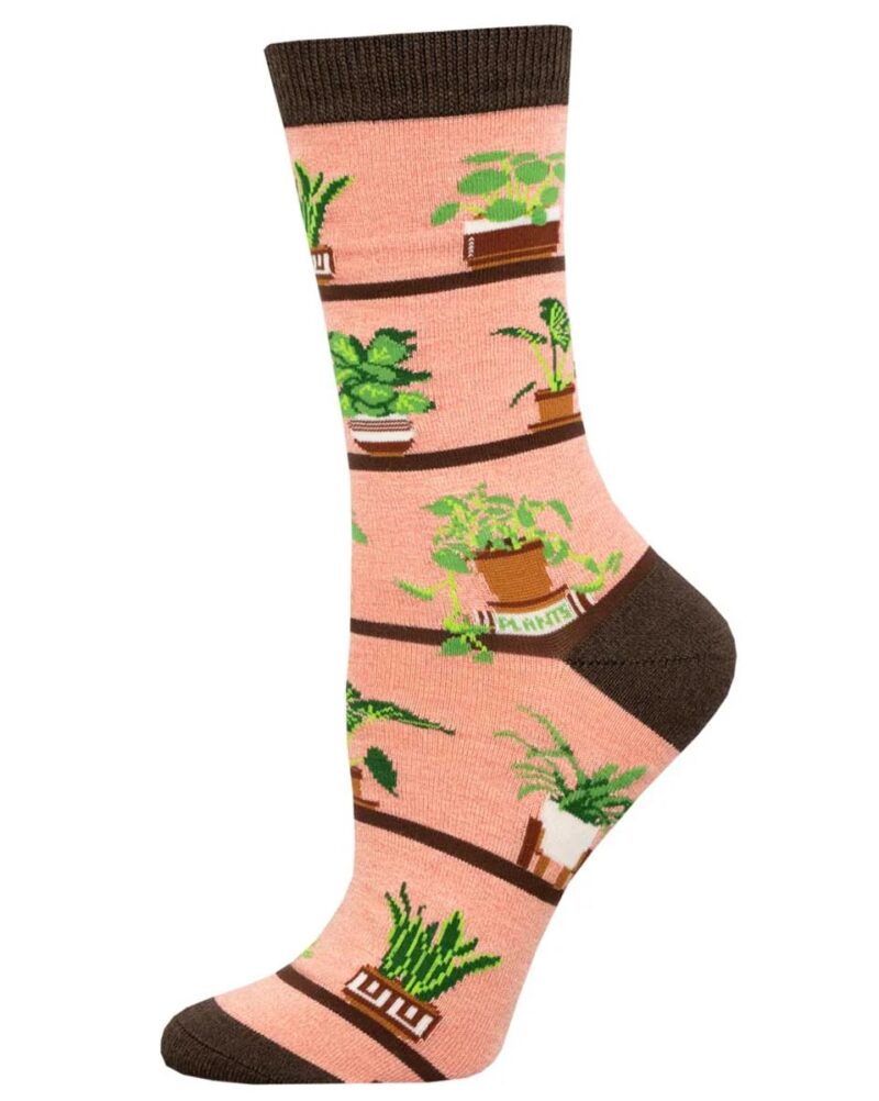 Socksmith Bamboo Houseplants Pink